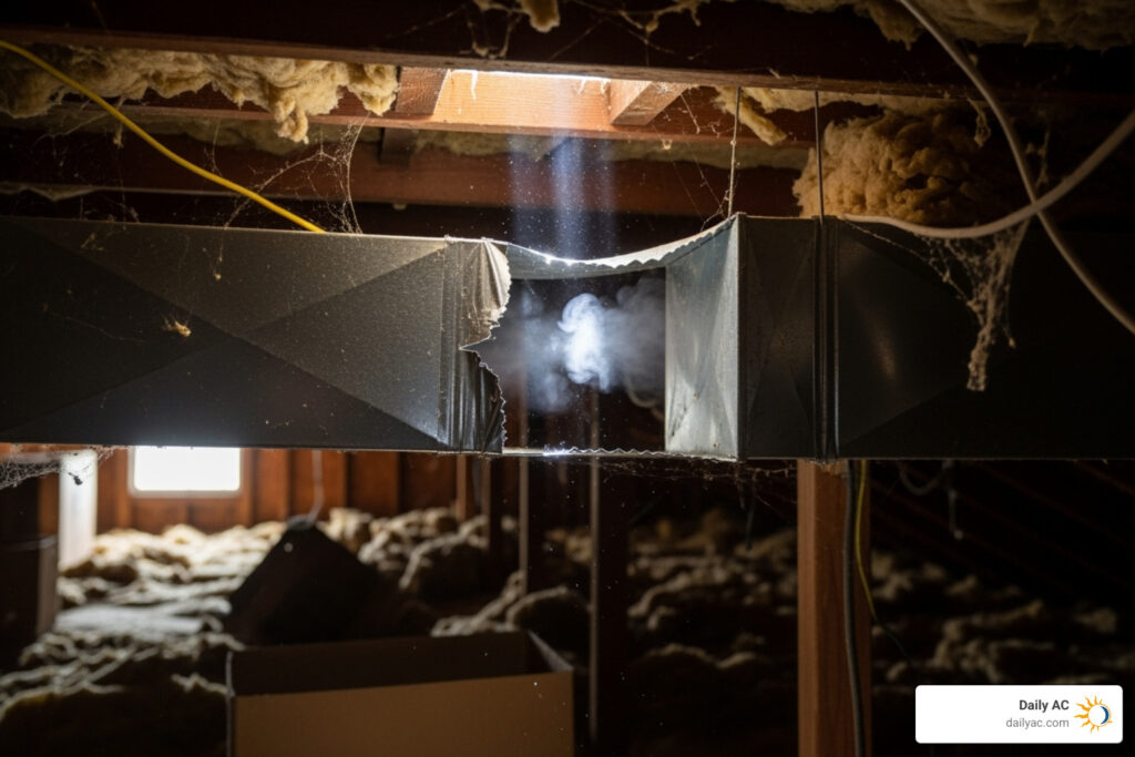how to fix leaking ductwork