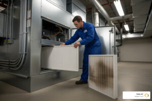 Commercial AC filter replacement